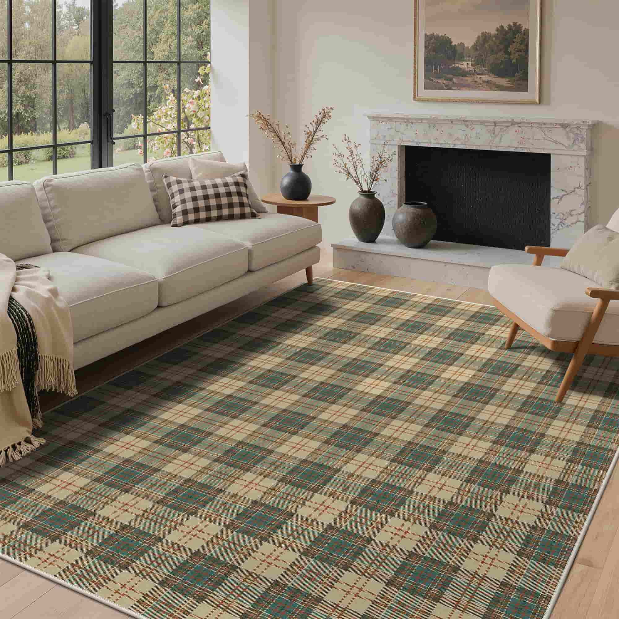 KUETH Large Indoor Area Rug 5×7, Machine Washable Rug, Area Rugs for ...