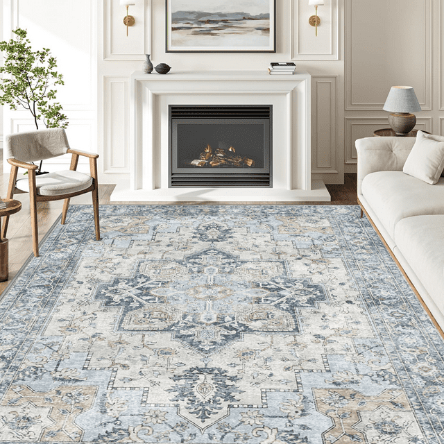 KUETH Modern 3x5 Area Rugs for Living Room, Non Slip Machine Washable