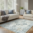 thumbnail image 1 of KUETH 5X7 Area Rugs for Living Room, Non Slip Machine Washable Retro Rugs, Blue, 1 of 9