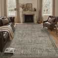 thumbnail image 1 of KUETH Modern 8x10 Area Rugs for Living Room, Non Slip Machine Washable Retro Rugs, Low Pile Chenille Print Rug for Bedroom, Dining Room, Home Office, 1 of 10
