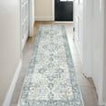 thumbnail image 1 of KUETH Modern Area Rug 2x7 Non Slip Hallway Runner Rug, Low Pile Machine Washable Rugs for Entryway, Hallway, Kitchen and Corridor, Blue, 1 of 8
