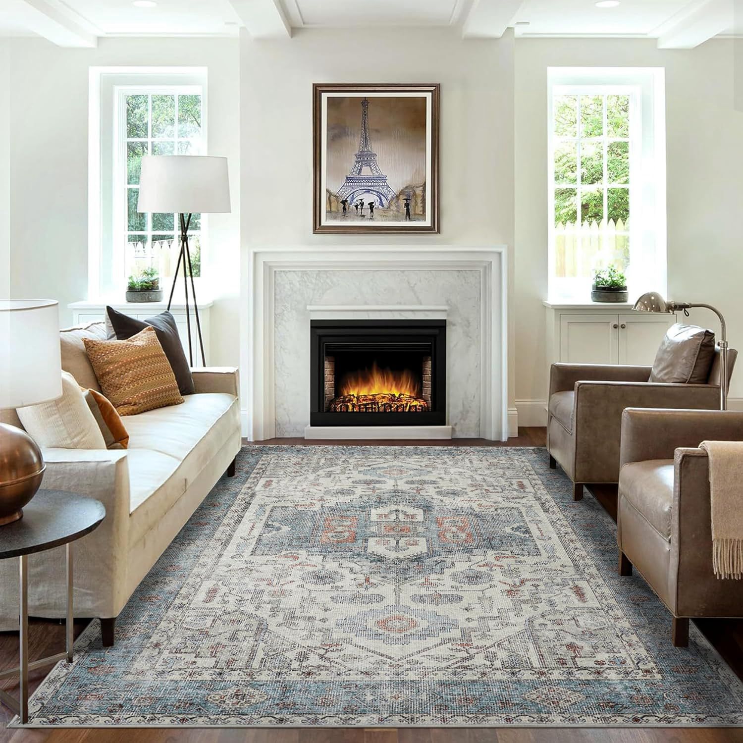 K2 Floor Style Jardin Hazy Platinum Hand Made Cotton Chenille Area Rug