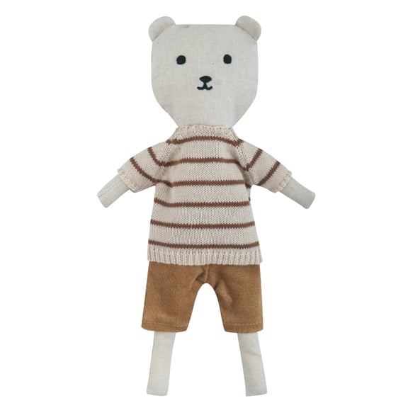 KUFptva 10'' Stuffed Bear Doll Toddler Toy Superrr Soft Doll DIY Pants Sweater Outfits DIY Dress Up Clothes for Kids