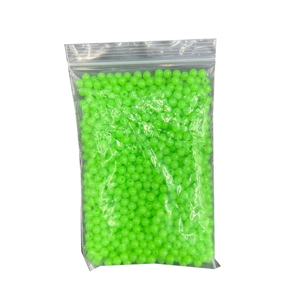 KUFptva 1000Pcs Glowing Fishing Beads Glow Fishing Beads Round Glow Eggs Fishing Beads Beads Glow in Dark Beads