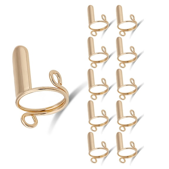 KUFptva 10PCS Adjustable Nails Rings Set (None Glues) Detachable Reusable Fingernail Rings Set for Acrylic Nails Art Decorations