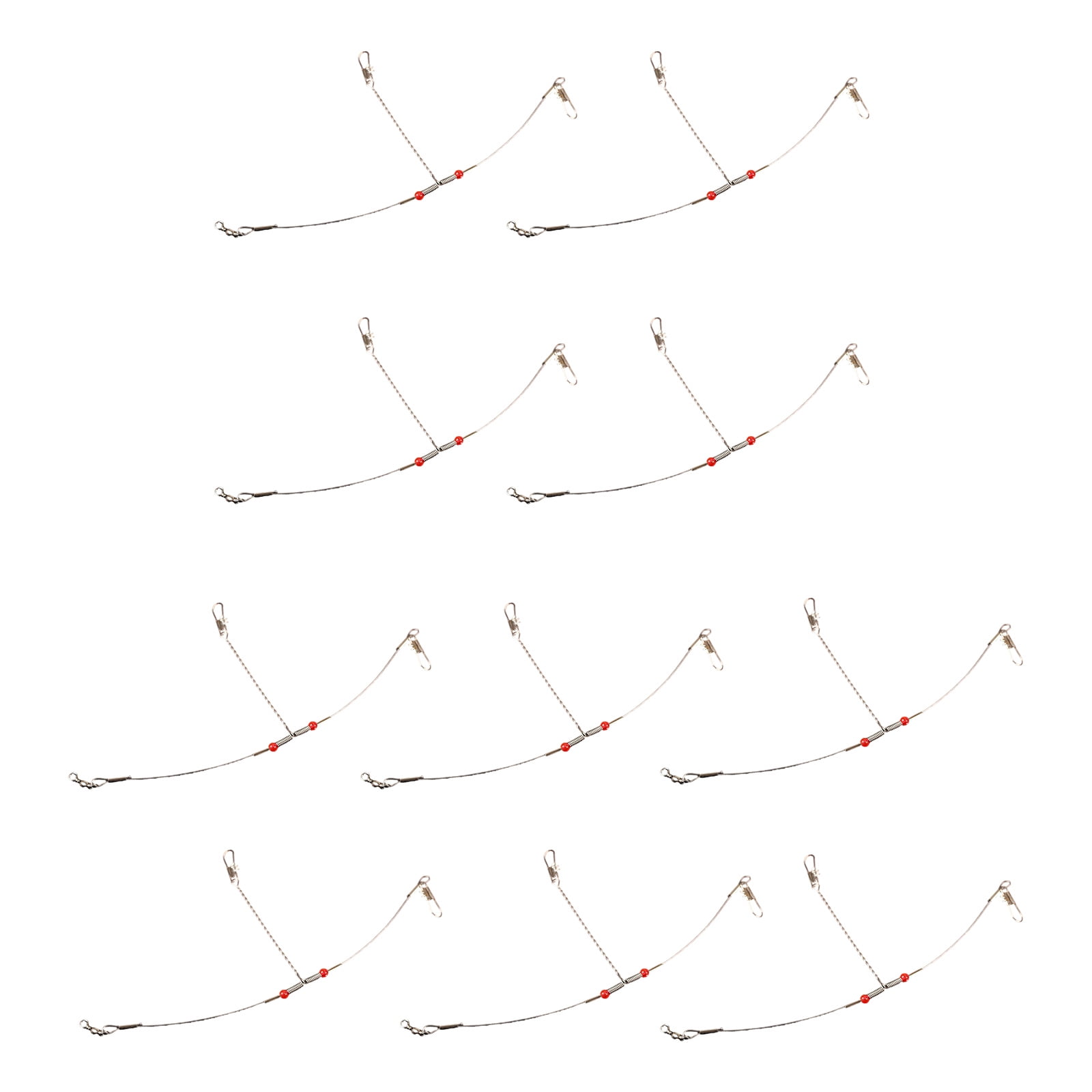 KUFptva 10Pcs Fishing Wire Leader Rigs Stainless Steel Sea Fishing Line ...