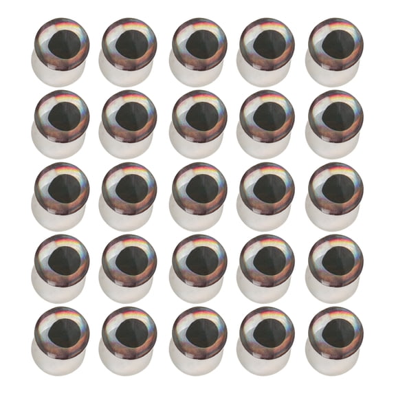 KUFptva 25Pcs/pack Fishing Dumbbell Eye Set, 6mm/8mm/10mm Light Weight Fly Tying Accessory For Freshwater And Saltwater Anglers