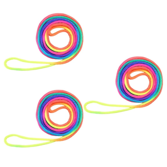 KUFptva 3 Pcs Rainbow Finger Twist Ropes Nylon Fun Party Game for Kids Birthday Gifts Flexible Finger Game Strings Rainbow
