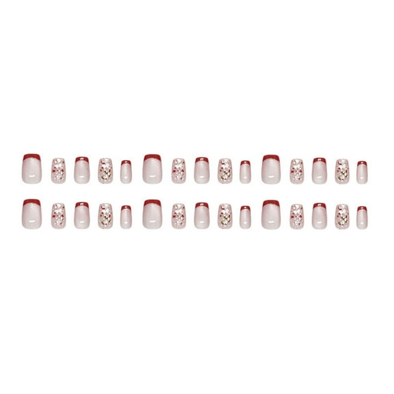 KUFptva 30pcs Cats Eye Short Square Press on Nails Full Covers Stick on Nails Acrylic False Nails Manicure For Multiple Occasion