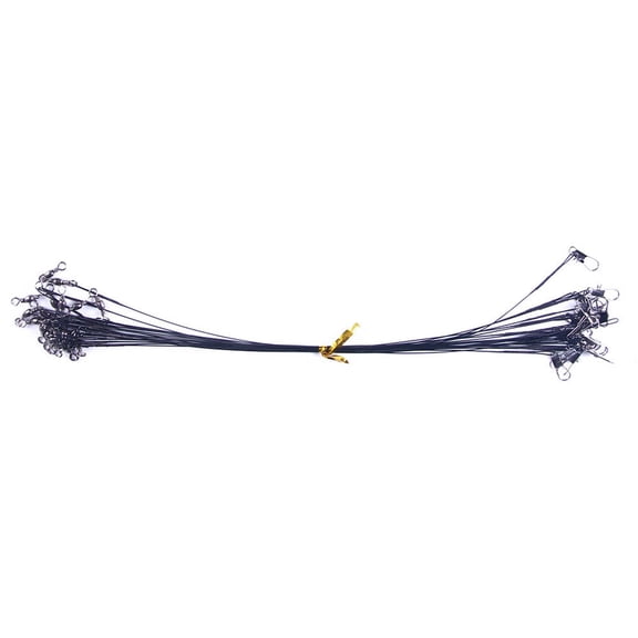 KUFptva 50Pcs Fishing Leader, Stainless Steel Fishing Wire Leader, High Strength Fishing Line Leader for Saltwater Freshwater