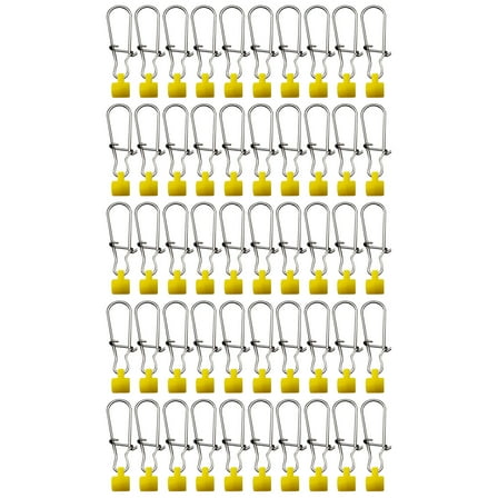 KUFptva 50pcs Lock Fishing Line Sinkers Slides Sinkers Line Connector Sinkers Slider Swivels Saltwater Fishing Accessories