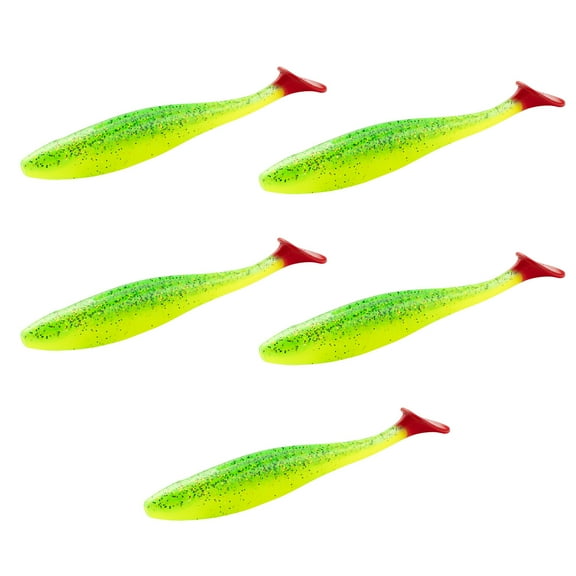 KUFptva 5Pcs 10cm Swim Baits for Saltwater Soft Fishing Lures Paddle Tail Swimbaits Artificial Baits Fishing Lure