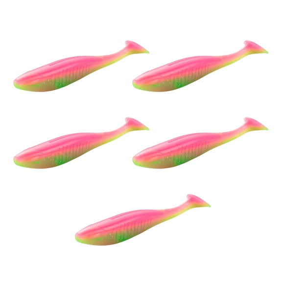 KUFptva 5Pcs 10cm Swim Baits for Saltwater Soft Fishing Lures Paddle Tail Swimbaits Artificial Baits Fishing Lure