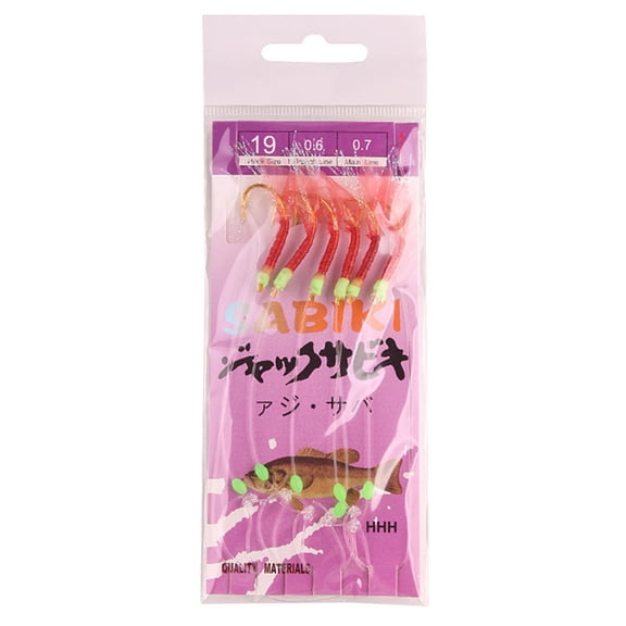KUFptva 6Pcs Fishing String Hook Artificial Fishing Lures Luminously Bean String Hook Wobblers Lures Baits Tackle Enduring