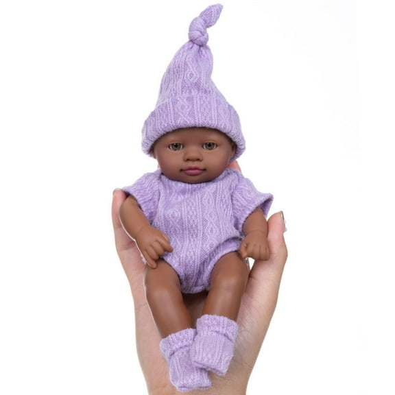 KUFptva 7inch Soft Vinyls Miniature Doll Life Like Reborns Toy Figure Easy Carrying for Everyday Comforting Parenting Game