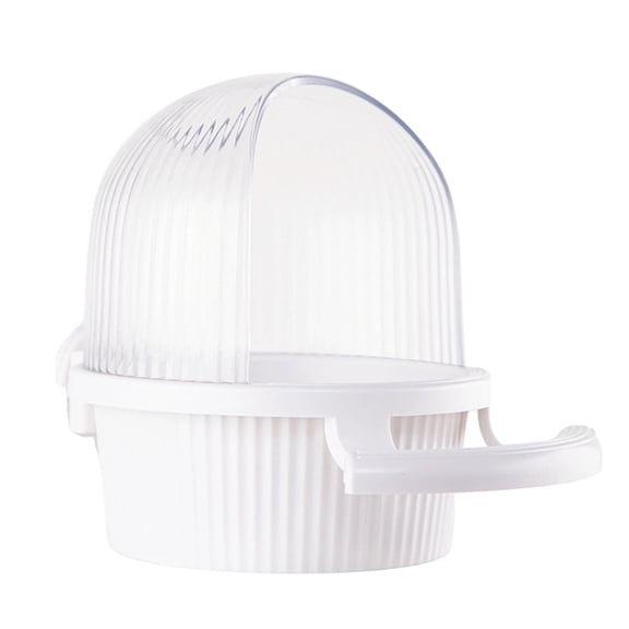 KUFptva Antisplash Hanging Parakeets Feeder with Half Open Covers Bird Cage Food Dispenser Box for Easy Access and Maintenance