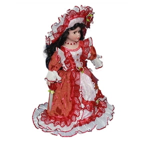 KUFptva Beautiful Triangel Doll Porcelain Doll Standing Model Delicate 17 Inch Porcelain Doll Figurine Table Desk Decors