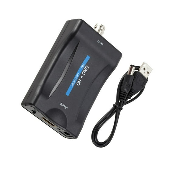 KUFptva CVBS BNC to Multimedia Interface Adapter Converter for Surveillances DVRs and Security Systems with 3.5mm Output Port