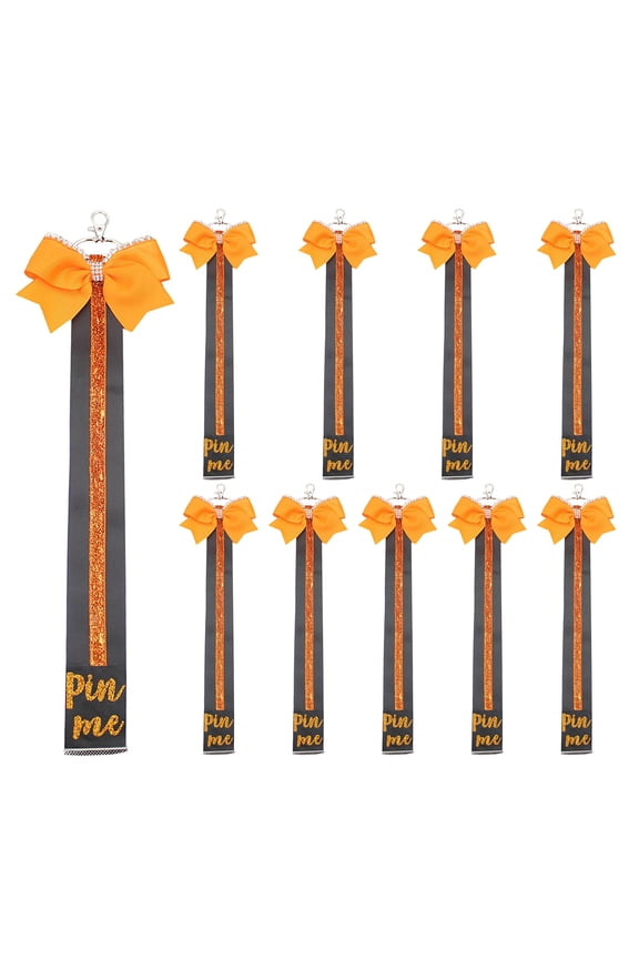 Cheerleader Ribbon Keychain with Glittering Letters for Team Bonding Event and Sports Competitions Handmade Backpack Cha