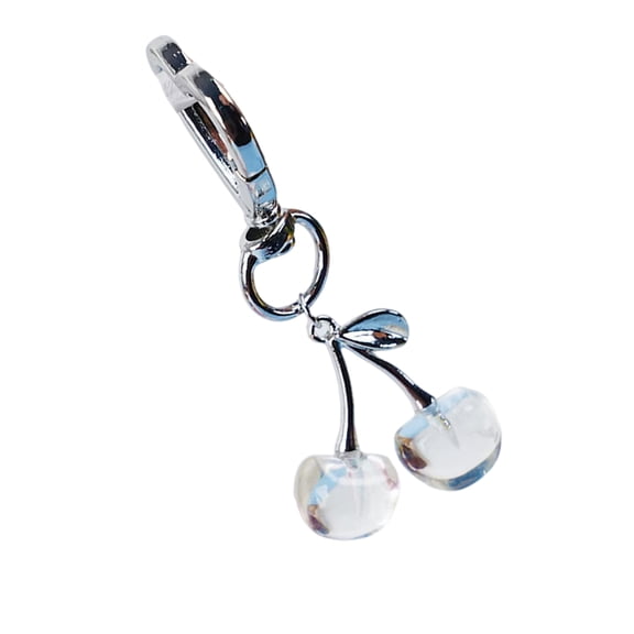 KUFptva Cherries Bag Pendant Bag Charm Cherries Keyring Resin Texture Key Accessory Suitable for Fashion Women Girls Present