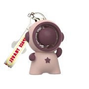 KUFptva Creative-Astronaut Fan Handheld Portable Wireless Bladeless Fans USB Rechargeable with Lanyard Keychain Ventilador