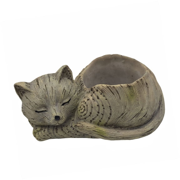 KUFptva Decorative Animal Planter Puppy/Cats/Piggy Shaped Plant Holder Resin Cactus Container for Balcony Decoration