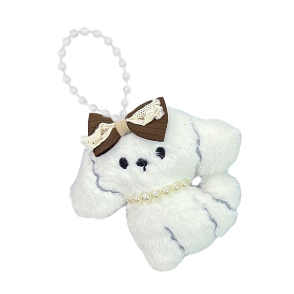 KUFptva Dog Shaped Plush Keyring Soft Stuffed Animal Keychain Accessory Bag Decoration for Everyday Use Children Birthday