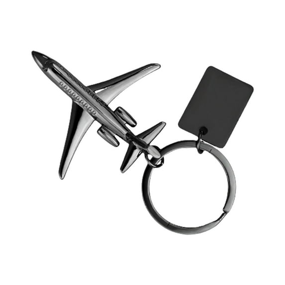 KUFptva Elegant Aircraft Keyring with Intricate Engraving Finish Creative Aircraft Keychain for Everyday Use and Car Decors