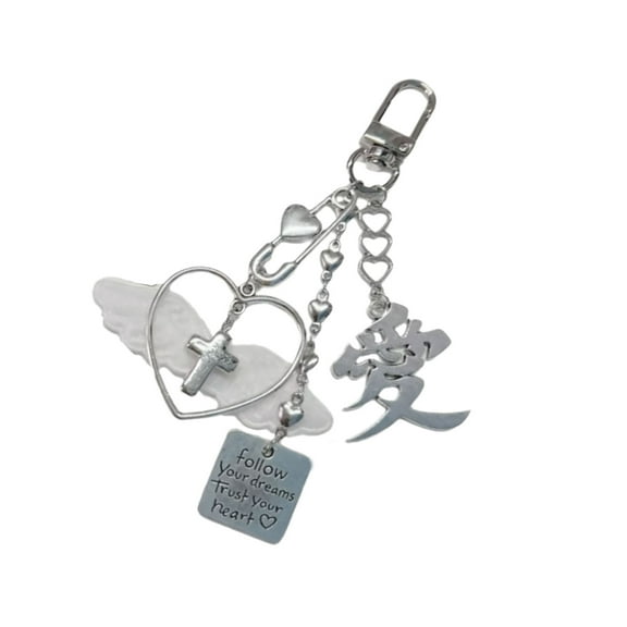 KUFptva Elegant Crosses Designs Keychain With Bowknot Accent Portable and Fashion Accessory for Trendy Women Everyday Use