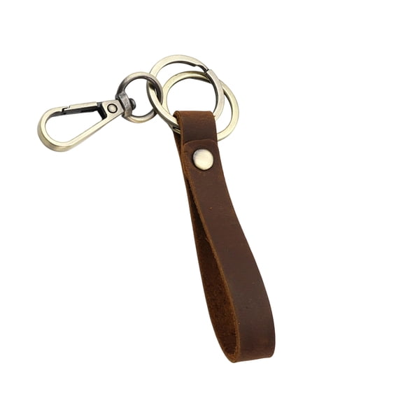 KUFptva Elegant Handcraft Leather Key Holder Minimalists Styles Portable Keychain Accessory for Office Travel and Outdoor Use