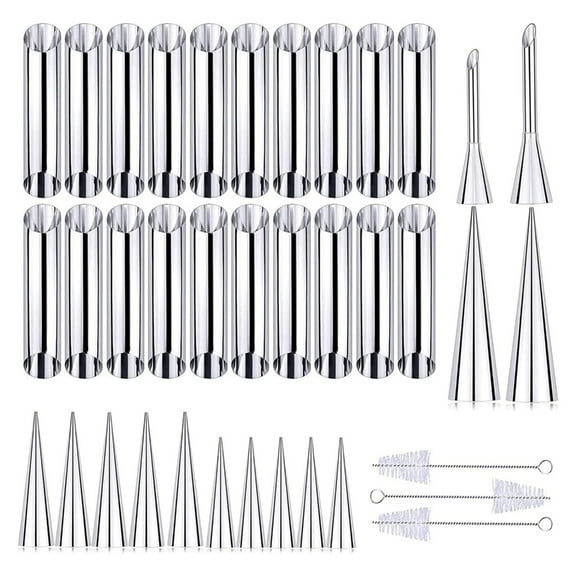 KUFptva Essential Cannoli Horn Maker Convenient Croissants Bread Shaped Mold Practical Dessert Making Moud Cooking Supplies