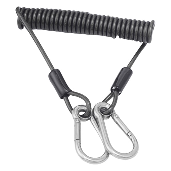 KUFptva Fishing Lanyard Spring Coil with Carabiner Spring Coil Keychain Antilost Retractable Coil Cord Stretchy Spirals Keyring