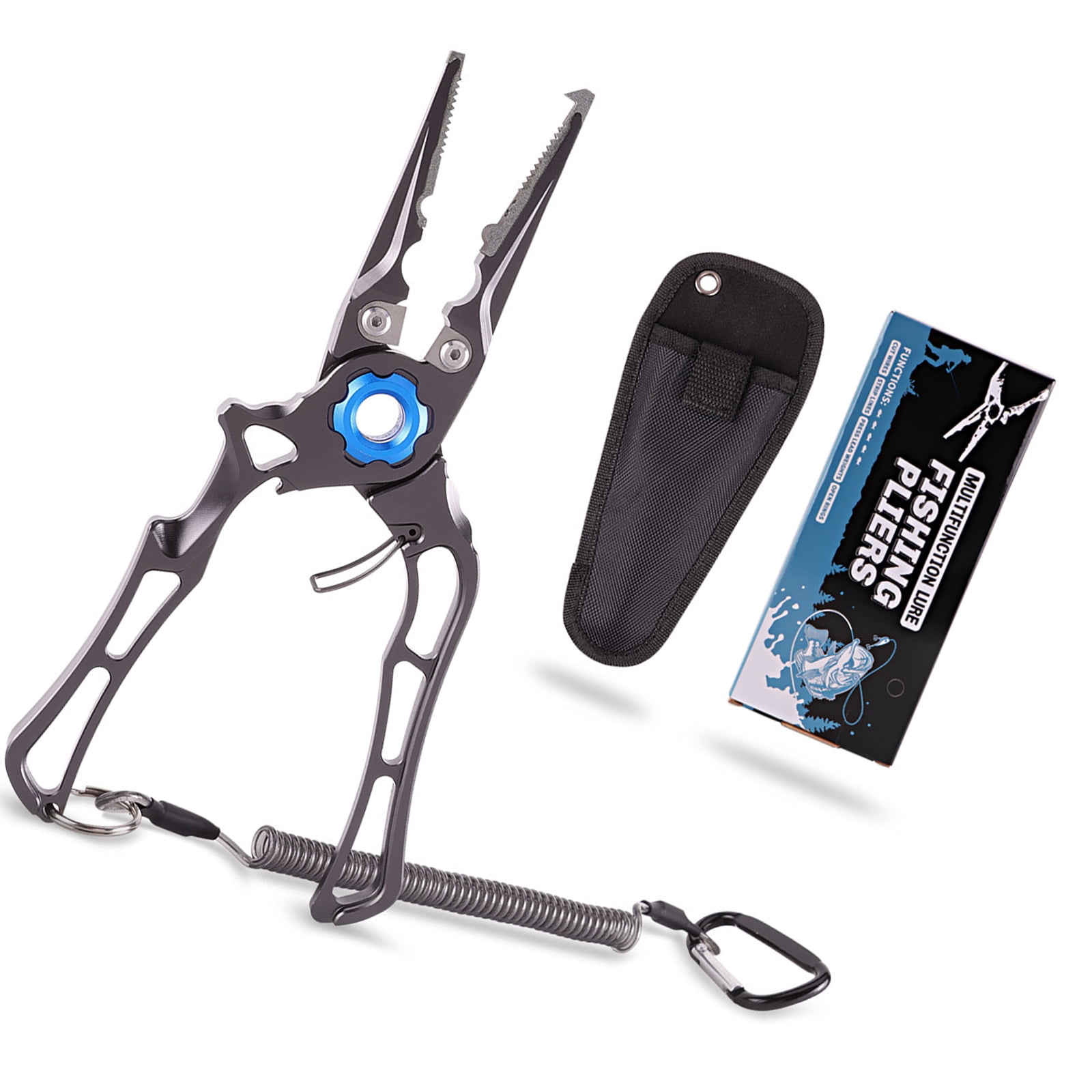 KUFptva Fishing Pliers Fishes Lip Grippers Fishing Plier Tool Fishing Hook Remover with Ergonomic Handle Multifunctional Pliers