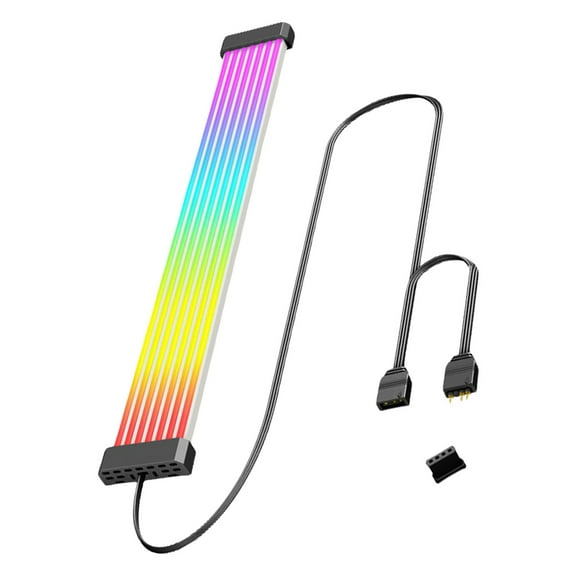 KUFptva Flexible Silicone 8Pin GPU Power Cable ARGB Lighting Strips 5V3Pin Addressable Syncing For Gaming PC Case Accessories
