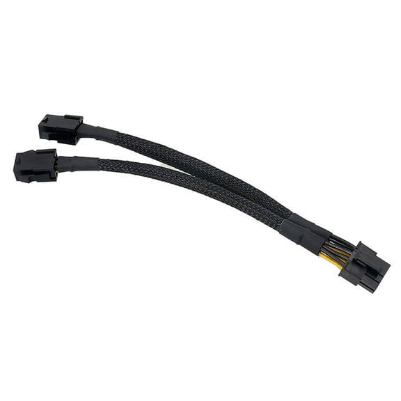 KUFptva GPU Splitter Cable Double 6 Pin Female to 8 Pin Male Power Adapter Splitter Power Extension Cable for GPU Graphics Card