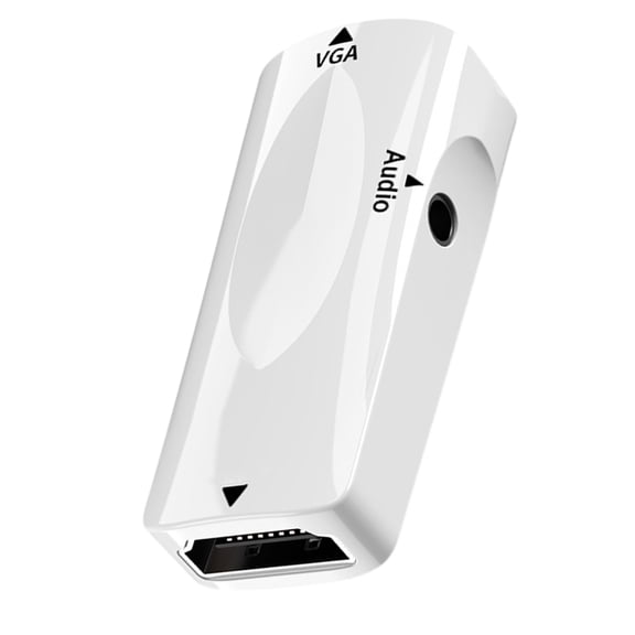 KUFptva HDMIs to VGA Converter 1080p Resolution HDMIs to VGA Adapter with 3.5mm Audios Output for Laptops Desktops Projectors