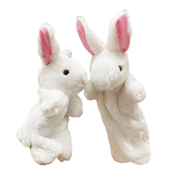 KUFptva Hand Puppets Bunnies Hand Puppet Set Stuffed Plush Toy Perfect Size to Fit onto Toddler's 's Hands