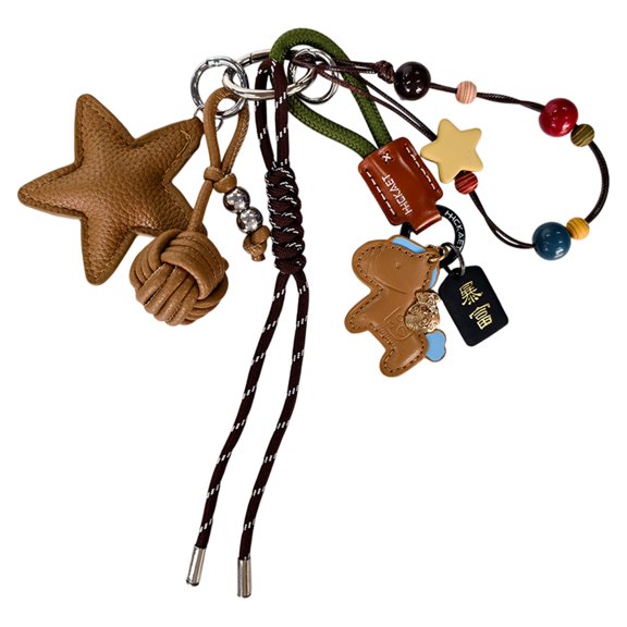 KUFptva Handmade Star Tassels Ornament Alloy Tassels Key Holder Rope Key Accessories Suitable for Party or Room Decorating
