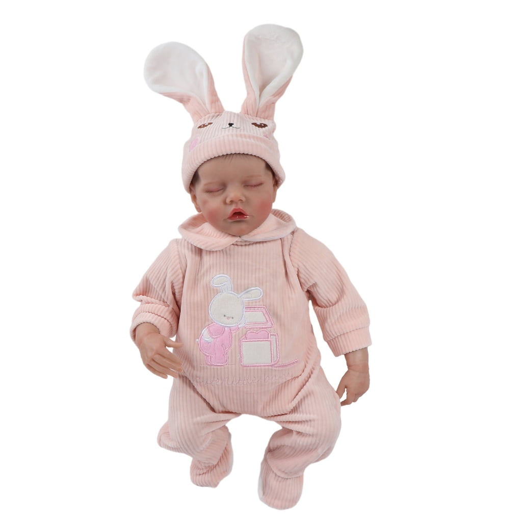 KUFptva Life Like Twin Doll ClothBody Reborns Doll with Hand Painting Hair Soft Reborns Doll Kids Sleep Toy 15.7''