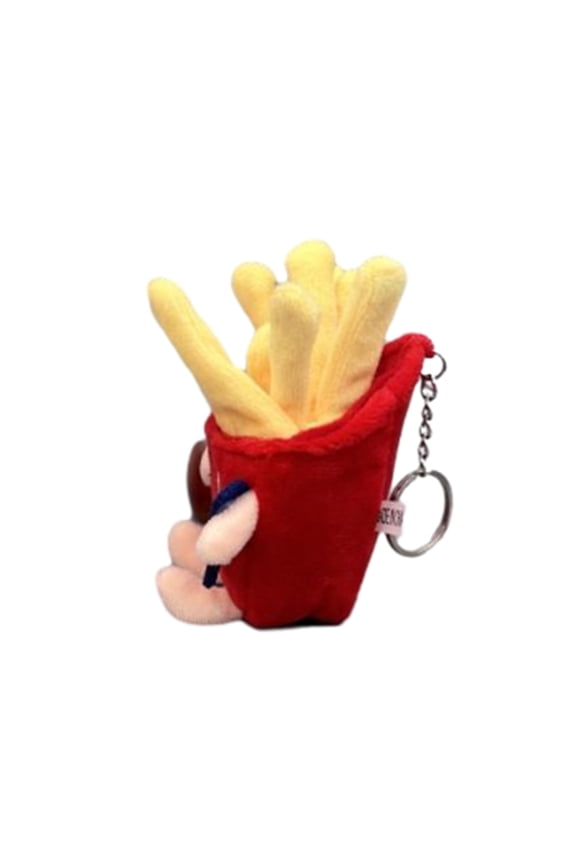 Lovely Burger Pendant Cartoon Stuffed Doll Plush Key Chain Backpack Decor Handbag Accessory Kids Goodie Bag Fillers