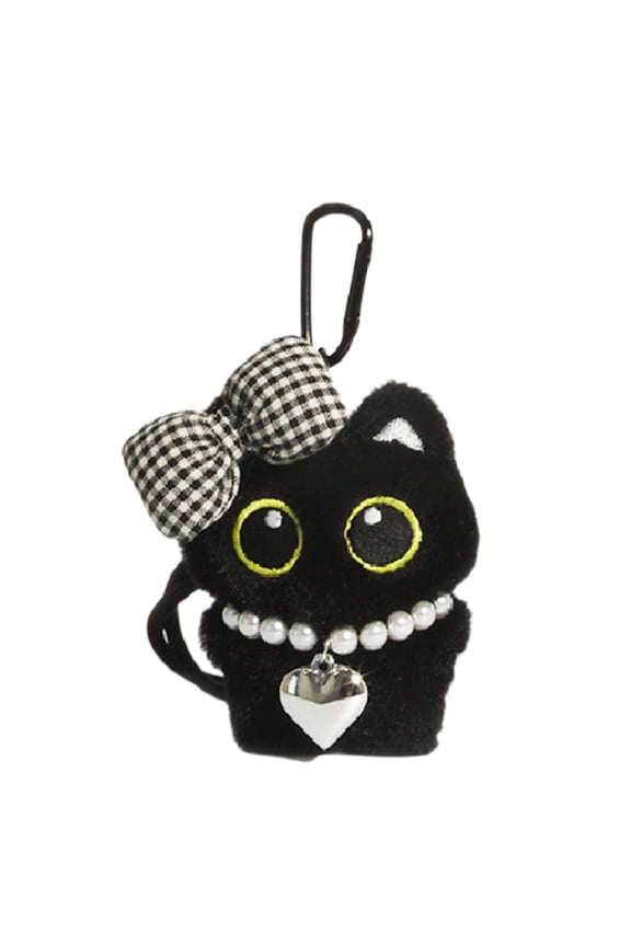 Lovely Cat Plush Coin Purse Pendant Lightweight Keychain Unique Hanging Pendant for Girls and Cat Lovers