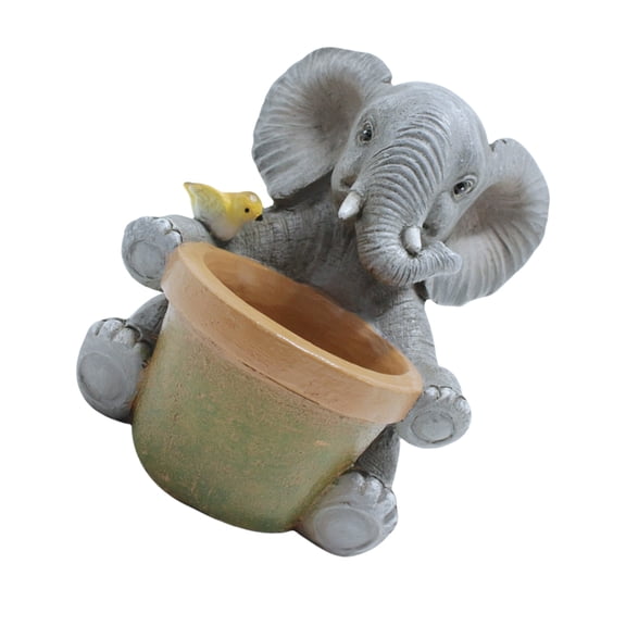 KUFptva Lovely Elephant Plant Holder Handcraft Resin Plant Pots for Plant Flower for Yard Patios Garden Decoration