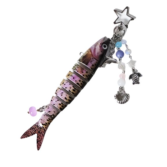 KUFptva Lovely Fish Pendant Statement Pendant Bag Pendant Key Ornament Texture Great for Dating and Social Event