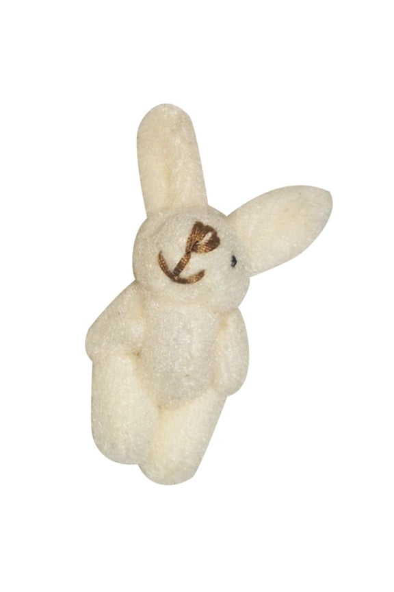 Mini Bunny/Bear Toy Plush Stuffed Soft Toy for Keychain Craft DIY Accessory Birthday Gifts Party Favor 1.8" High