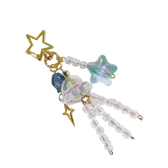 KUFptva Multicolor Acrylic Star Windchime Charm Decorative Key Rings Camera Strap Phone Chain Jewelry For Women Teens