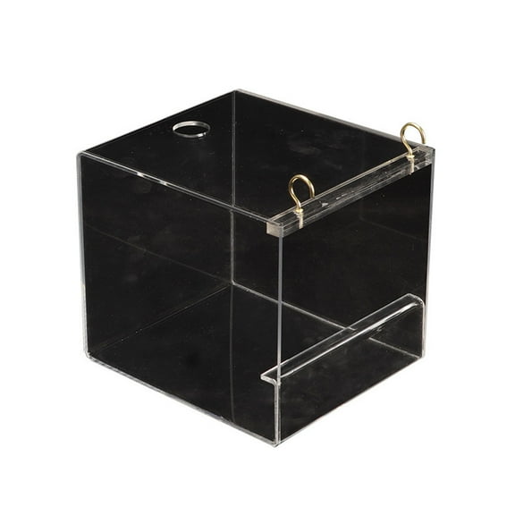 KUFptva Parrot Bath Tub Birdcage External Bathroom Cage Mounted Clear Shower Room with Perch Nonspill Bathing Tub for Parakeets