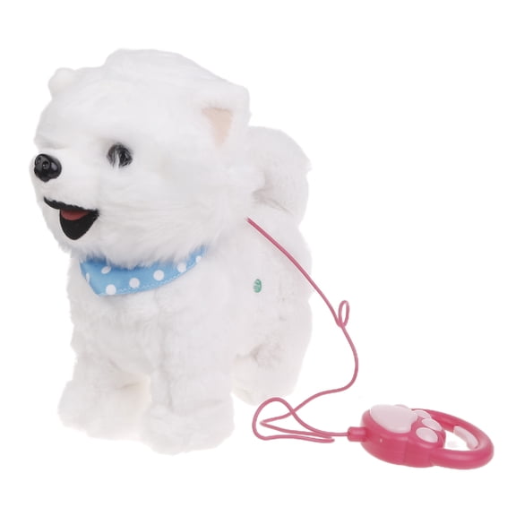 KUFptva Plush Dog Toy for Learn to Crawl Leash Puppy Dog Toy Interactive Barking & Walking Toy Kids Christmas