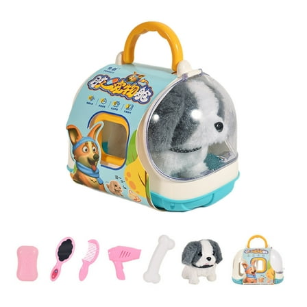 KUFptva Plush Interaction Toy for Learn to Crawl Electronic Dog Simulation Pet Raising Toy Barking & Walking Toy Kids