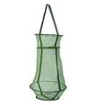 thumbnail image 1 of KUFptva Portable Fishing Net Nylon Landing Net Cast Fishing Net Cage 3 Layer Round Folding Fish Shrimp Meshes Enduring, 1 of 7