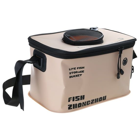 KUFptva Portable Integrated Fish Bucket Live Fish Box Folding Fish Bucket with Handle Fishing Tackle Bucket Live Fish Bucket